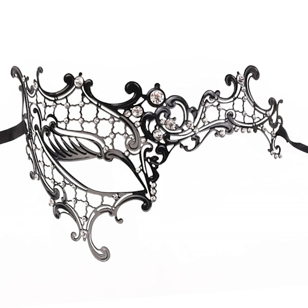Maske for kvinner i metall, venetiansk karnevalmaske