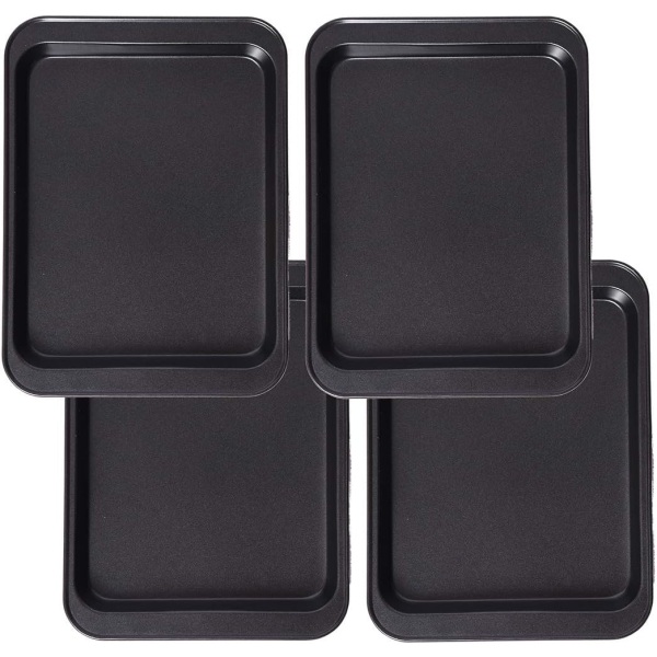 4 Piece Small Baking Pan Cookie Sheets, 9.5 x 7.1 Inch Nonstick