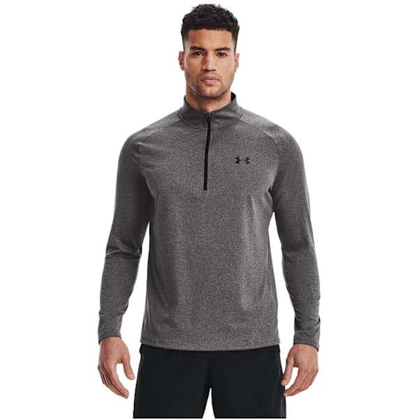 Under Armour Herr 2.0 Halvzip Funktionströja S Carbon Heather/B Carbon Heather/Svart Carbon Heather/Black S