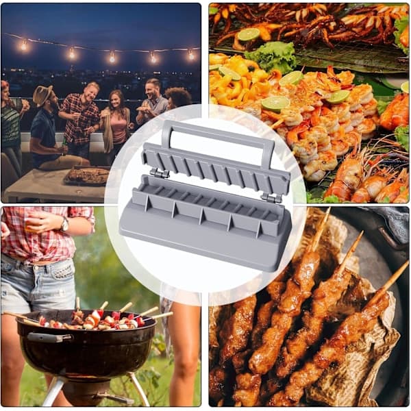 Manual Kebab Machine - Portable Kebab Press, Skewer Maker for Outdoor Grilling, Easy to Clean-FA-