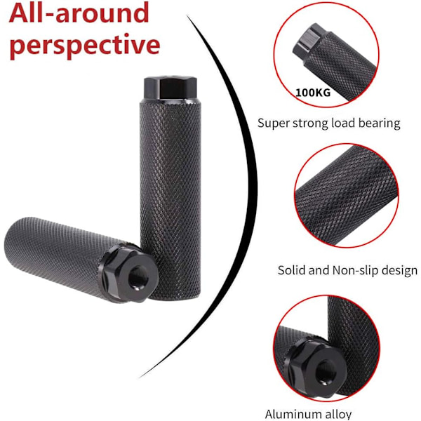 Sykkelpinner Aluminium Sklisikre Bmx-pinner Universal, 1 Par Fotpinner Stuntpedal, Sportsutstyr For Terrengsykkel, Landeveissykkel, Bmx, Mtb