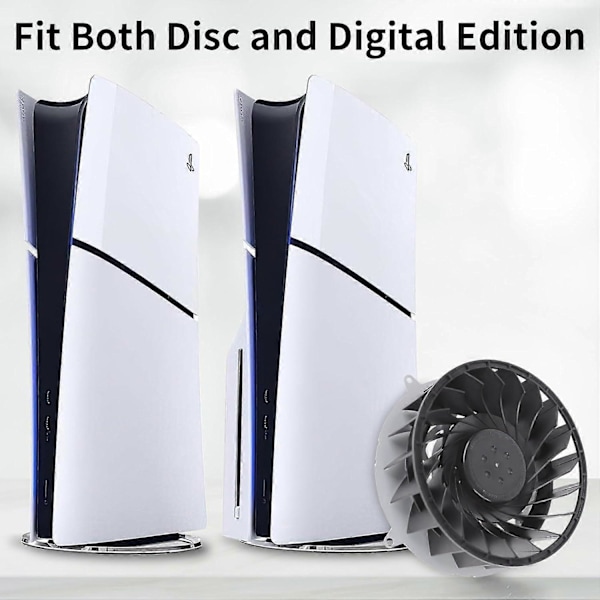 Sisäinen Jäähdytystuuletin PlayStation 5 Konsolille (Slim), 19 Siipinen Jäähdytystuuletin PS5 Slim Konsolille, 11541GS-12M-WB-01, (vain PS5 Slimille)-XS1-