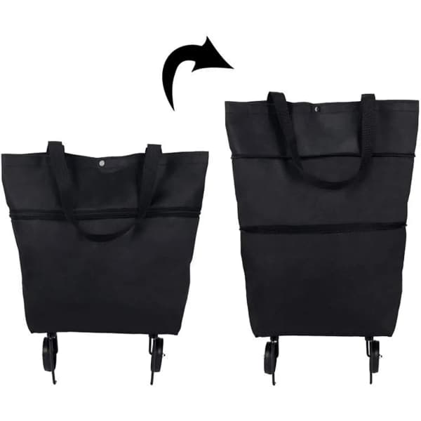 1 sammenleggbar handlevogn - sammenleggbar handleveske med-FA-