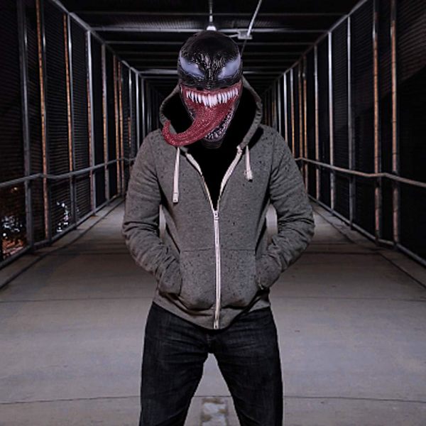 Venom Maske Latex Maske Cosplay Lang Tunge Cosplay Julefilm