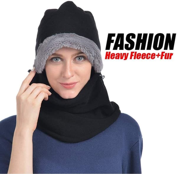 Vinter Balaclava Fleece Huva Termisk Skidmask Kall-FA-