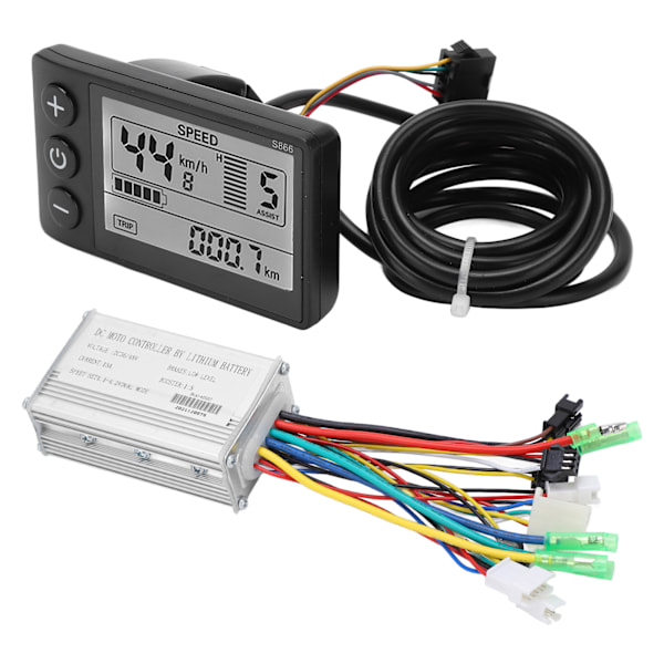 36V/48V 250W/350W 15A Børsteløs Motorstyring LCD866 Displaypanel Elektrisk Cykel Børsteløs Controller Kit 0.5