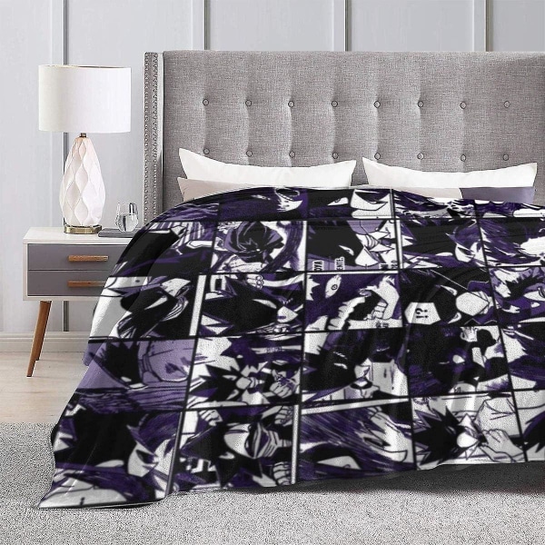 Mjuk flanell fleece filt My Hero Academia Tokoyami Fumikage Alla årstider Lätt Vardagsrum Sovrum Soffa Quilt 60x50in 150x125cm