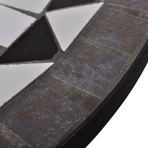 vidaXL Mosaiikkipöytä musta ja valkoinen 60 cm 16000 black