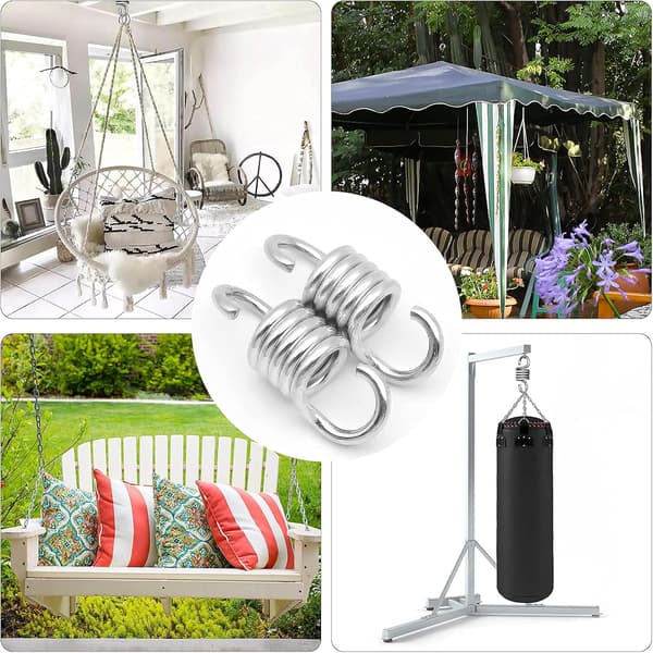 2 Pieces Hammock Springs, Galvanized Steel Extension Spring, for Hanging Hammock Chairs and Swings-FA-