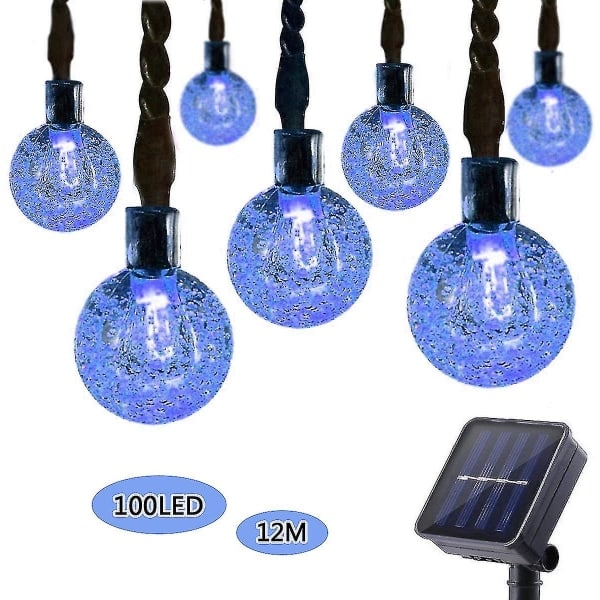 100 LED Krystalbold Solarlampe Gratis Forsendelse