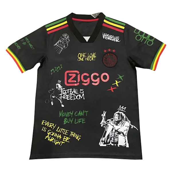 21/22 Ajax 3:e Bob Marley Special Edition Trøjer Herre Fodboldtrøje Fans Topper L