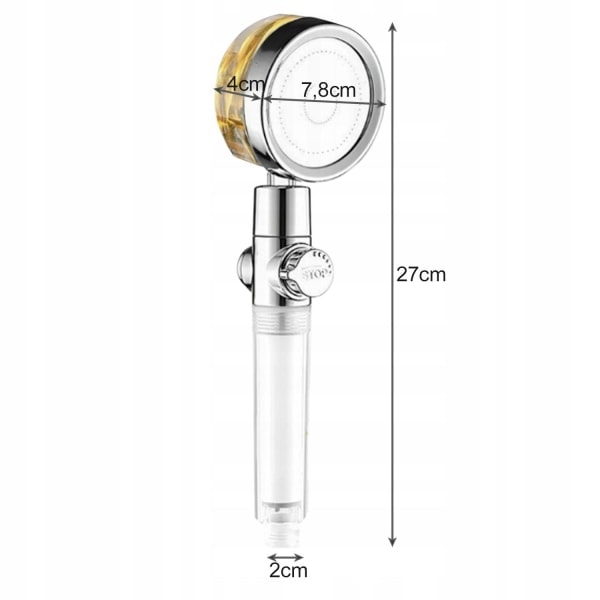 TG Duschmunstycke med Propeller - Turbo Silver