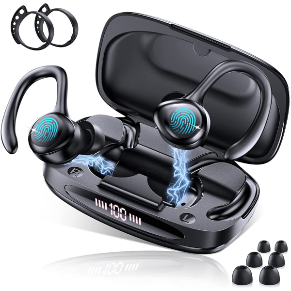 Wireless earbuds Bluetooth 2 in 1 in-ear and earhook Bluetooth