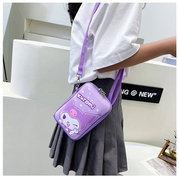 Sanrio kuromi Messenger-veske for kvinner Anime Hardshell-veske 4