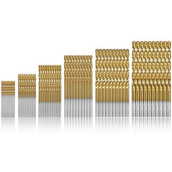 60 stk. Twist bor, HSS Titanium bor, mikrobor