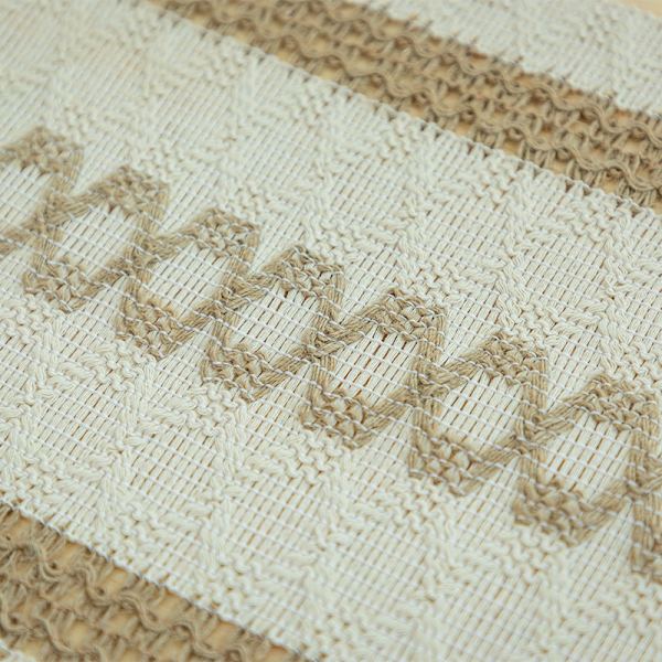4 kpl:n setti, 50x30 cm, boheemityylinen, polypropeenista punottu alusta - FA6- L