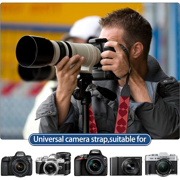 Kamerarem, universell kamerarem för axel och nacke, justerbar blommig kamerarem för alla DSLR
