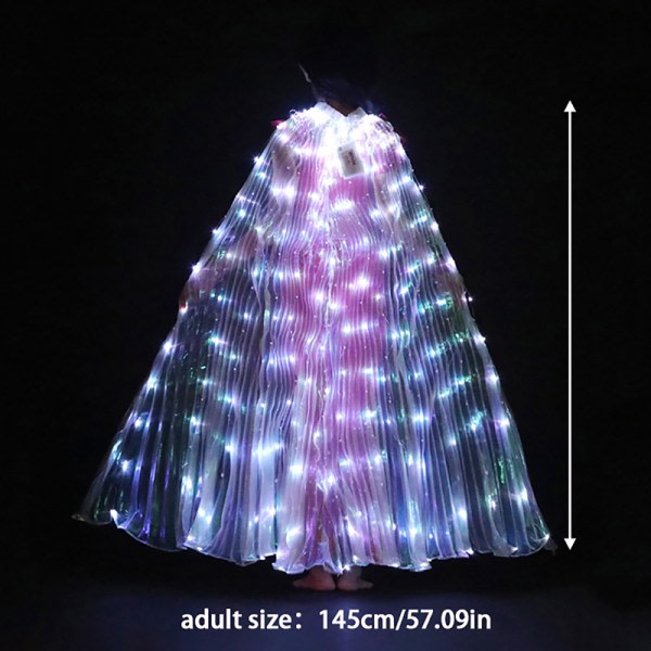 1 kpl sateenkaarenvärinen Ack Angle Led Wings Led Luminous Costumes Whit