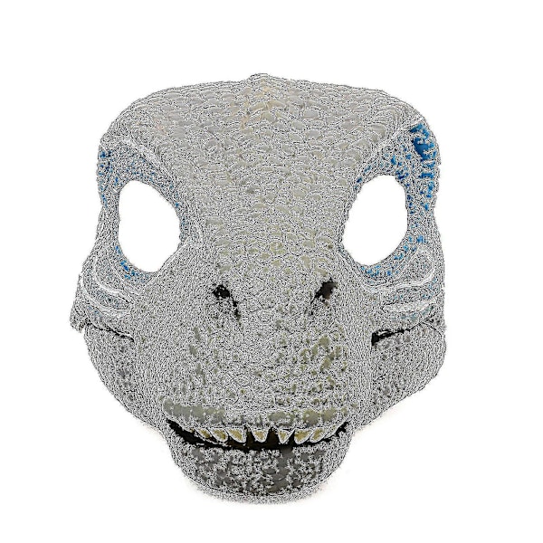 Dinosaurmaske Hovedbeklædning, Jurassic World Dinosaur Legetøj med Åbning Bevægelig Kæbe, Velociraptor Maske & Tyrannosaurus Rex Maske Bundle Blue