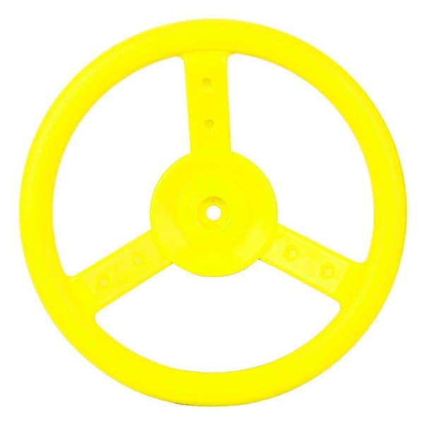 Small Plastic Steering Wheel for Outdoor Playground, Swing Set Accessory (Yellow)-FA-