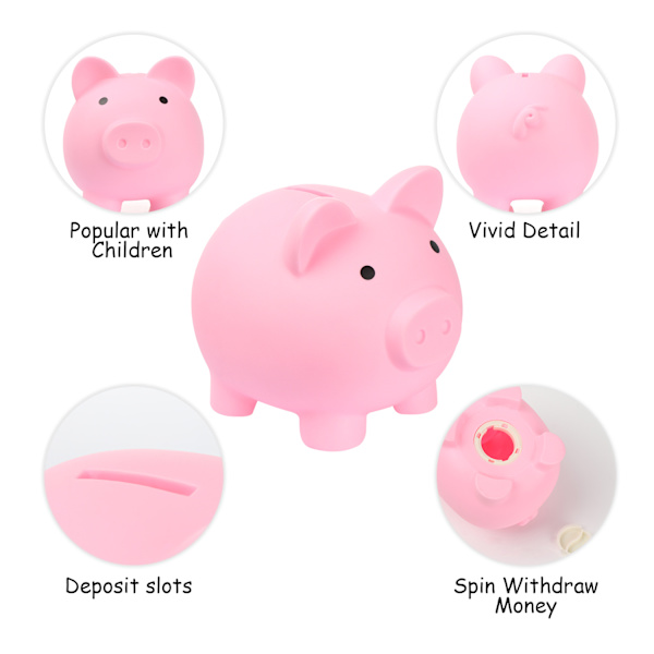 Spargris söt bank RÖD red