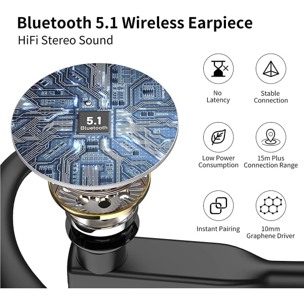 Bluetooth-headset til mobiltelefon, håndfri