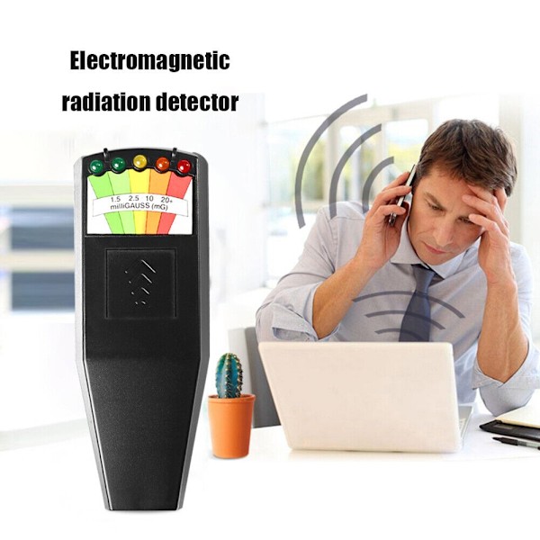 LED EMF-måler Magnetfeltdetektor Spøgelsesjagt Udstyr Paranormalt Udstyr Magnetfeltdetektor til Spøgelsesjagt og Paranormal Undersøgelse-WELLNG Gray