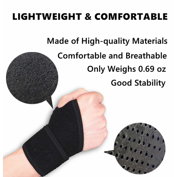 2-pack justerbara sport handledsskydd, handledsstöd, handledsbandage