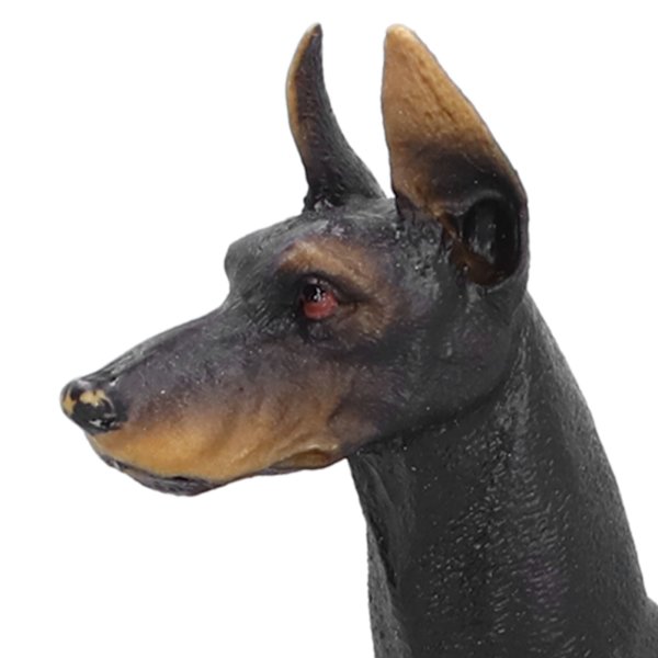Svart Doberman Modell Leksaker Söta Simulering Djur Figur Barn Tidig Utbildning Leksak Svart