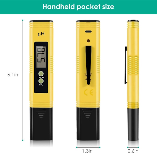/#/Digital pH-måler for vann Kompakt Gul Enkel/#/-FA1-