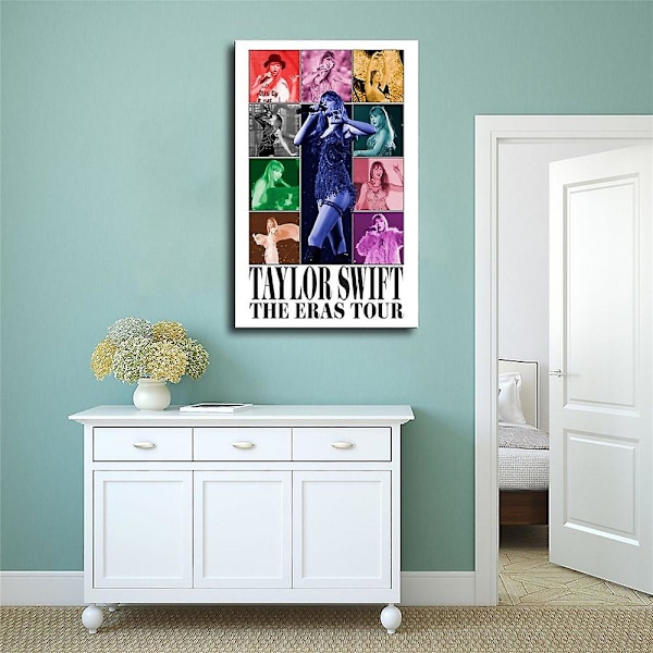 Taylor Swift The Eras Tour -seinätaide, maailmankiertueen elokuvajuliste, kehystetty esitys 30x45cm