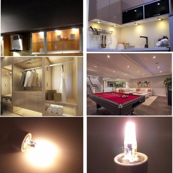 Den Nya 10-pack Dimbar Mini G4 LED COB Lampa 6W Glödlampa AC DC 12V 220V Ljus Ersätter 30W 40W Halogen för Ljuskrona Spotlight - AC DC12V