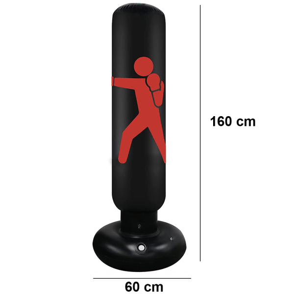 Seisova nyrkkeilysäkki, täytettävä nyrkkeilysäkki, 155 cm, sopii