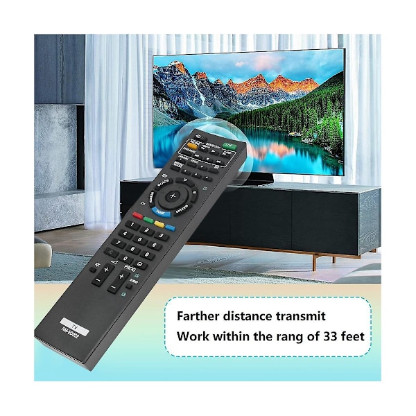 Ersättningsfjärrkontroll -ed022 för TV -37ex402 -32nx500 -40nx500 -40bx400 -22ex302 -32ex301 -yd035