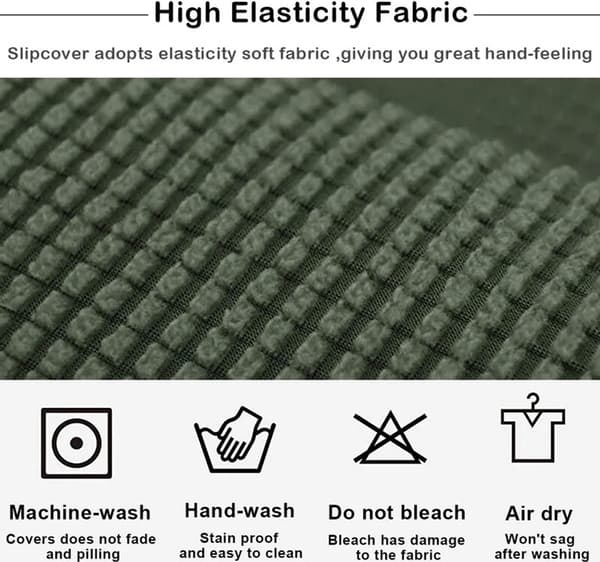 Jacquard lenestoltrekk vingestol elastan møbelbeskyttelse grønn-FA13-