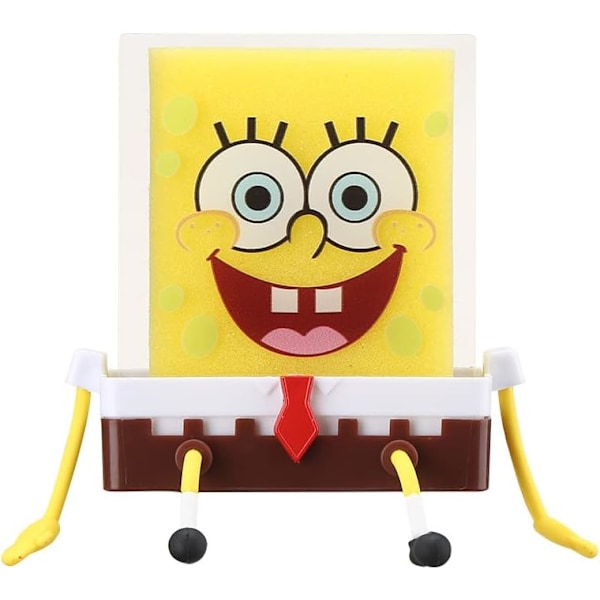 Tegneserie Svampeholder med svamp, Køkken Svampe Spongebob Holder, Vask Hylde Svampe Drænhylde