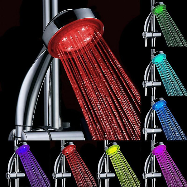 Barsinfi LED-duschhuvud, 7-färgad handdusch