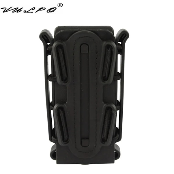 VULPO Taktisk 5,56 mm & 7,62 mm magasinpåse 9 mm pistol Molle Mag-påse Soft Shell Mag-påse 9mm Mag Pouch BK