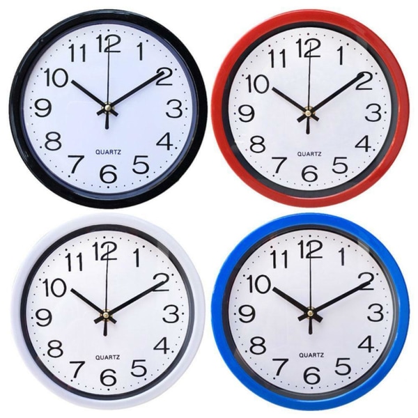 Rund Väggklocka Sovrum Köksklockor Quartz Silent Movement Heminredning Blue