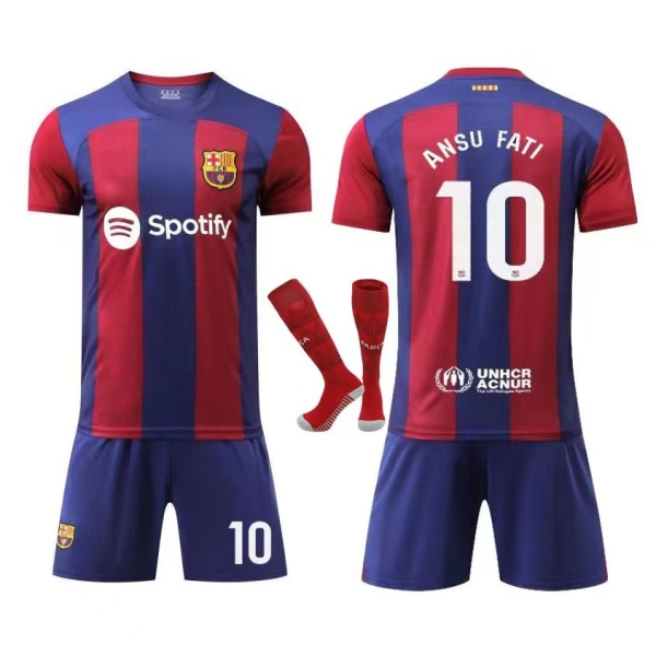 Den nya 23/24 Barcelona Hemmatröja med Strumpor 10 MESSI 10 MESSI 10 MESSI 18