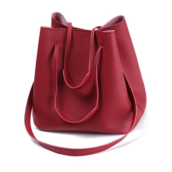 4 st/ Set PU Läder Handväska Cross Body Väskor GRÅ grey
