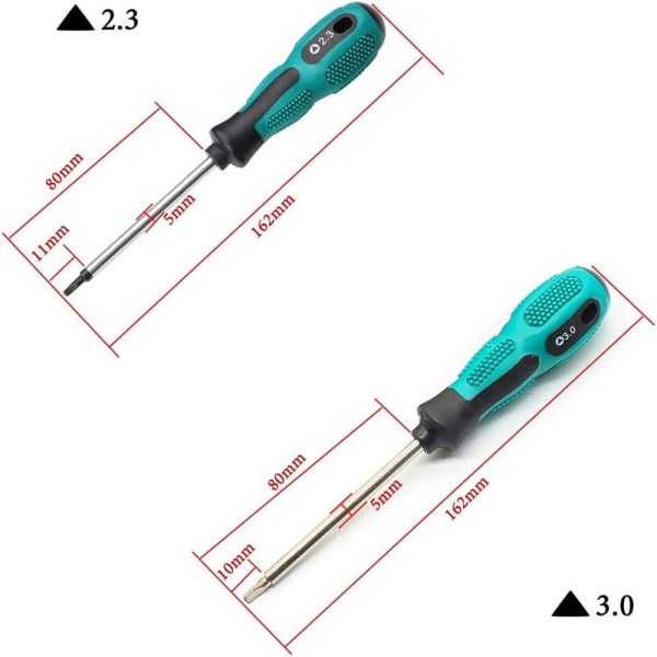 4 stk 1,8 mm 2,0 mm 2,3 mm 3,0 mm Anti-skli sett med multifunksjonelt magnetisk håndverktøy