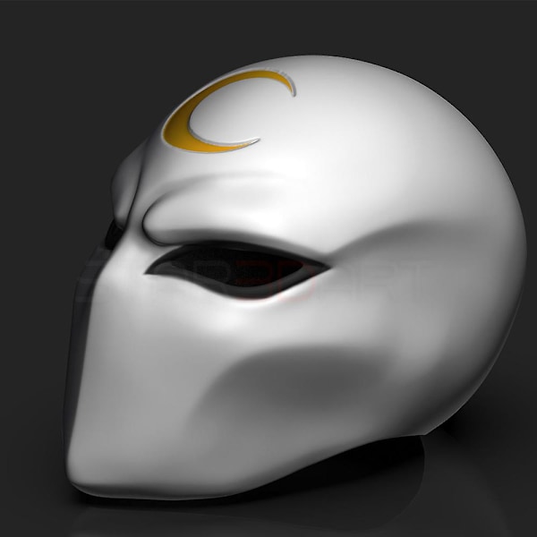 Moon Knight Marvel Hero Film Med Samme Hovedbeklædning Rekvisitter Moon Knight Model Cosplay Maske-platin Moon Knight