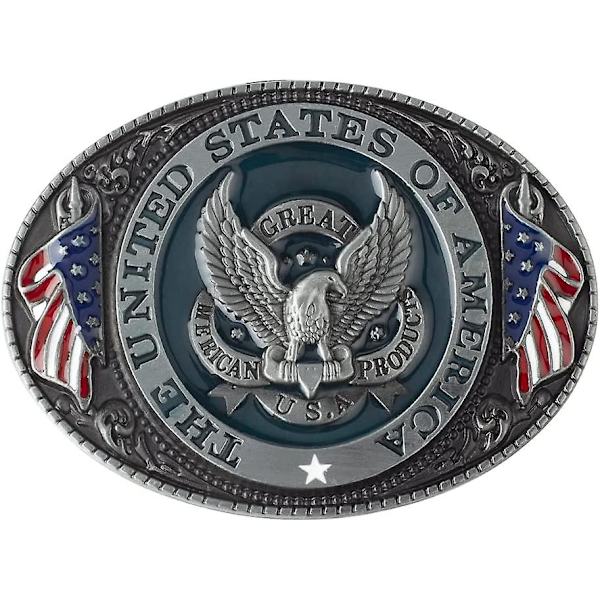 Bältesspänne Oval Örn \"USA\" - hög kvalitet