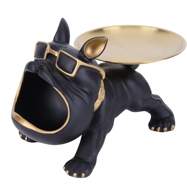 Bulldog Butler Förvaringsbricka Nyckellåda SVART Black