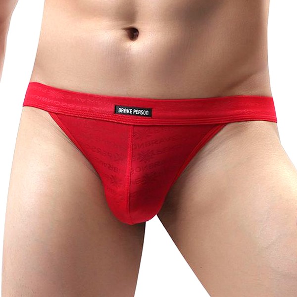 Menneshorts Pustende Sexy Boxer Shorts Stringtruser Lav Midje Red M Red