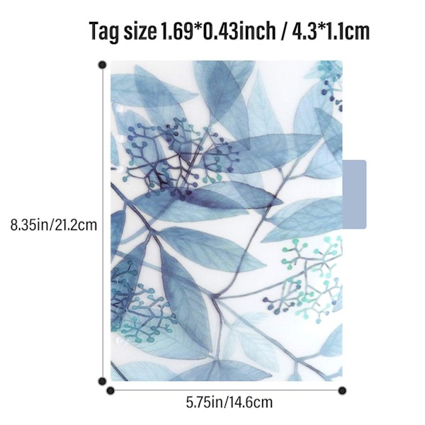 6-pack A5 plastficka 6-ring planeringsinstrumentpanel insatser lösblad bindemedel journal genomskinliga bindemedel flikkort