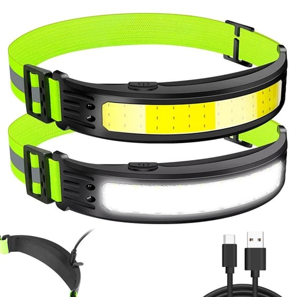 Rechargeable Headlamp - COB LED - Waterproof-FA- Svart black