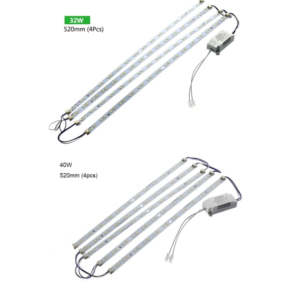 LED-rör Takljusmodul Källa 32W 40W 24W 18W 5730 LED Ba