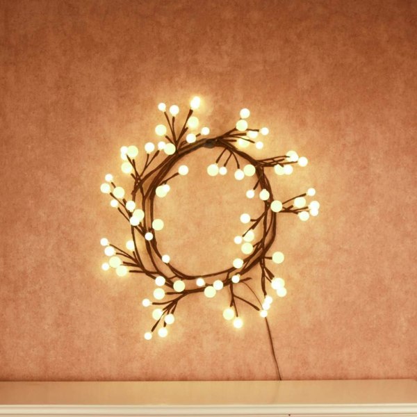 Brun Gren Gren 8,8Ft 84 Led Frosted Ball Lights Indendørs Udendørs